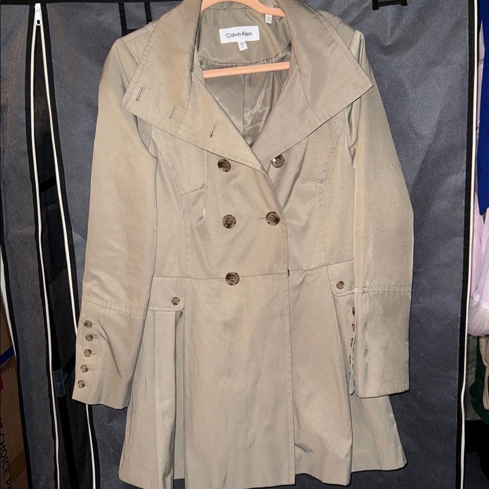 Calvin Klein Beige Double-Breasted coat